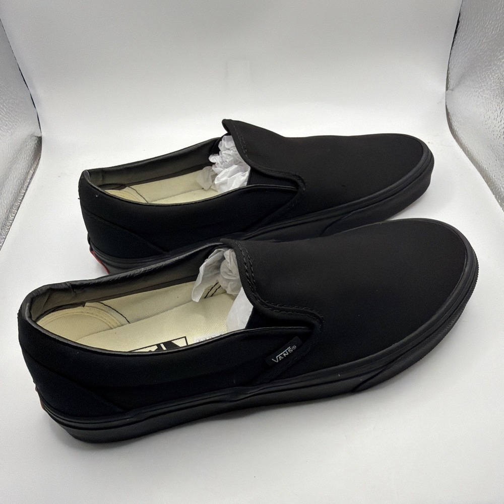 Vans  Unisex Adult Classic SlipOn Shoes In Black/Black. Men's 9.5,Women's 11 - Picture 4 of 13
